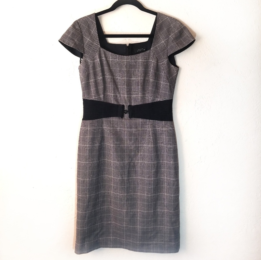 Tahari Plaid Career Dress